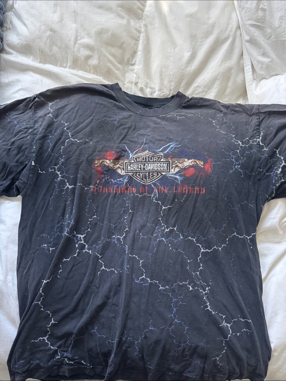 Harley-Davidson Black Short-Sleeve Tee with Lightning Graphic